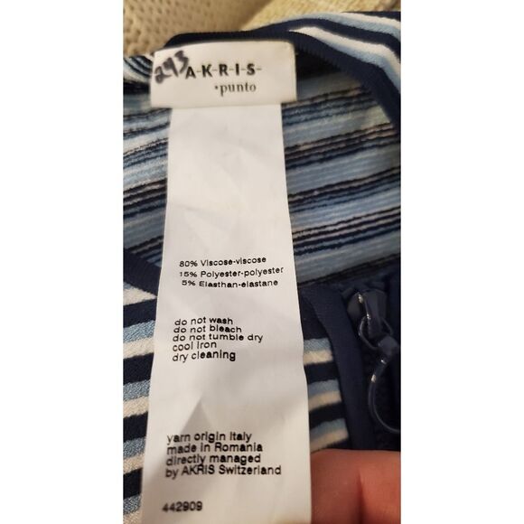 Akris Punto Stripe Crop Cardigan sz 10 - Picture 13 of 15